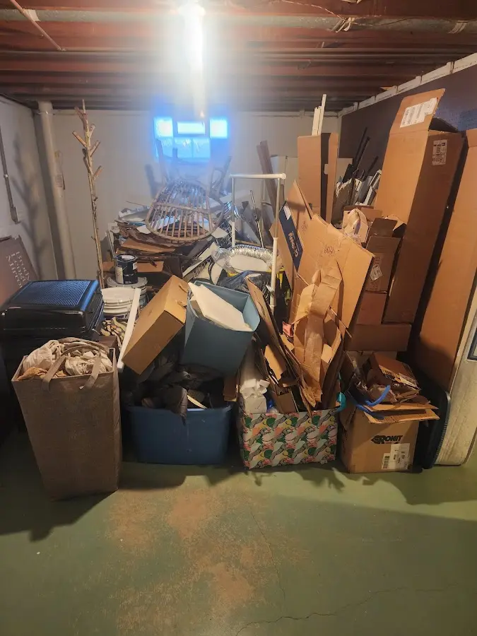 Roll-off dumpster container at job site for 4 Yard Dumpster Rental in Springettsbury